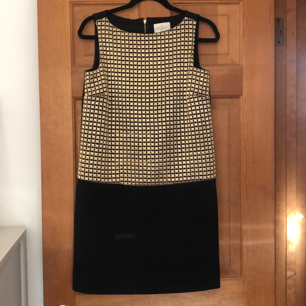 Kate Spade Size 4 Black and Gold Dress